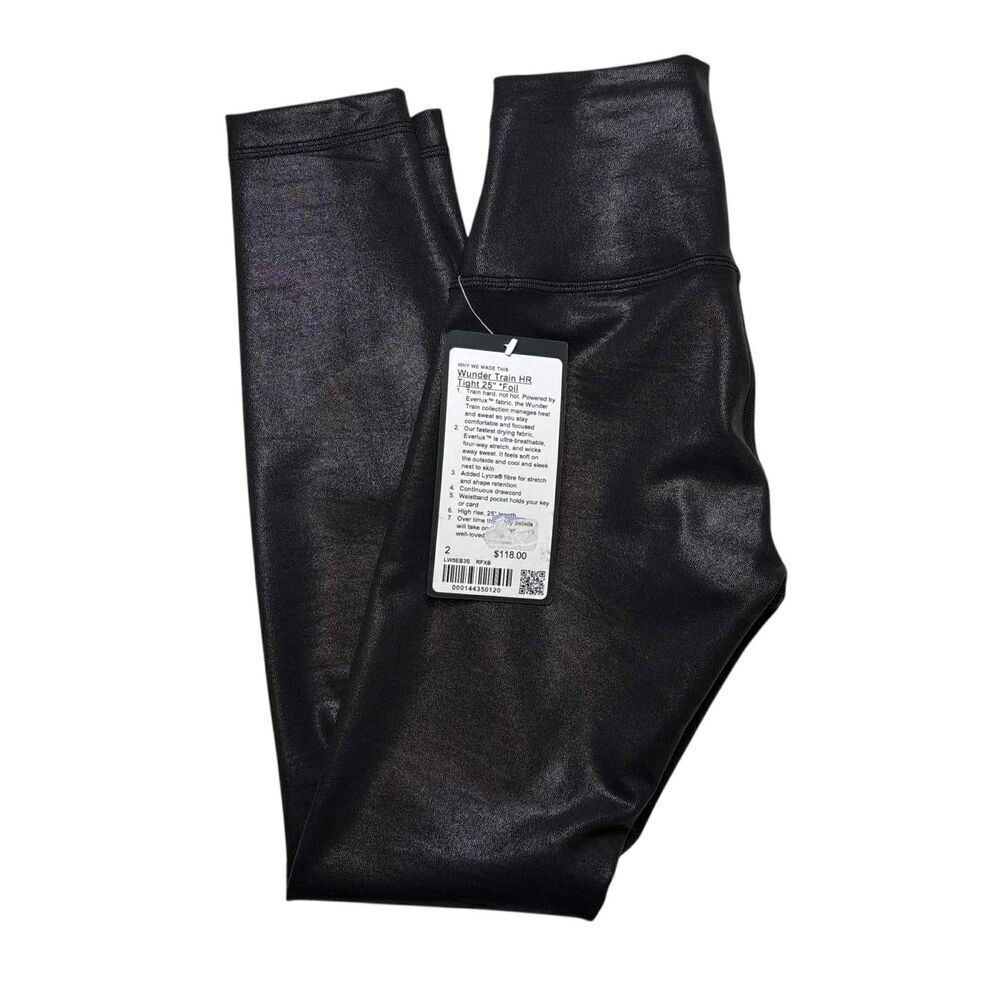 Lululemon Wunder Train High-Rise Tight 25" *Foil Radiate Foil Print Black - Picture 7 of 11